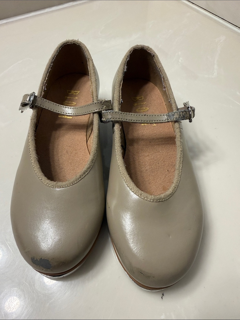 Bloch Kids Mary Jane Tap Shoes in Taupe